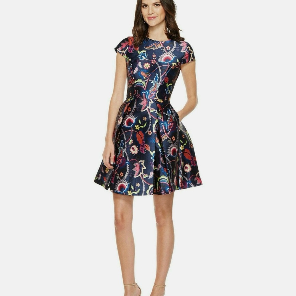 Ted Baker London Navy Floral Mini Dress